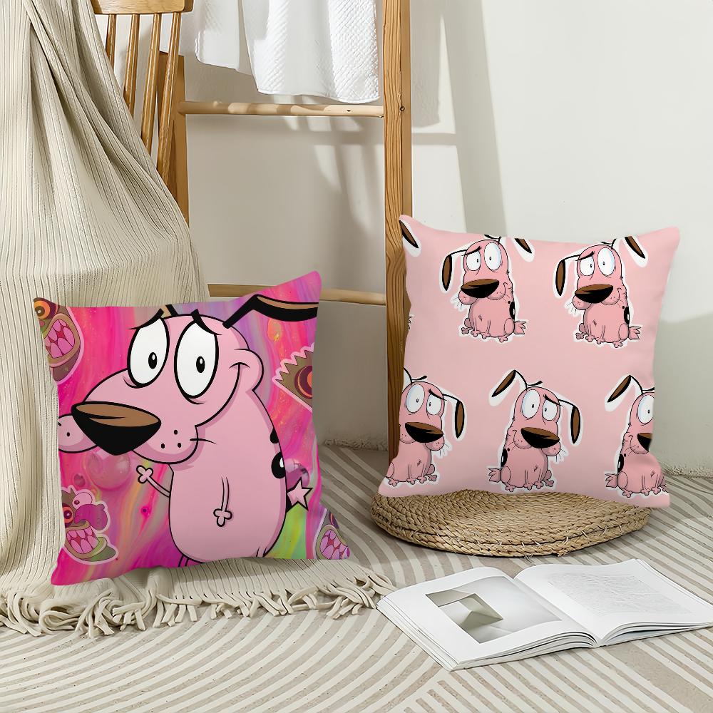 Housse de coussin C-Courage le C-Lâche-S Chien Décoration de Maison Housse de Coussin Convient Pour Chambre à Coucher Voiture Bureau Canapé