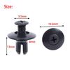 50pcs 8mm Plastic Rivets Fasteners Screw Car Bumper Fender Black Rivet Car Fastener Clips For Toyota Focus Kia Nissan Yamaha