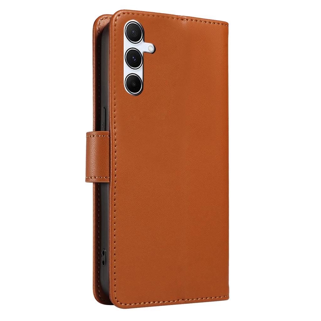 For Samsung Galaxy A16 4G/5G Case RFID Blocking PU Leather Wallet Flip Phone Cover with Wrist Strap