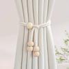 2pcs modern minimalist curtain straps, hanging balls, handmade cotton rope storage straps, living room and bedroom decoration
