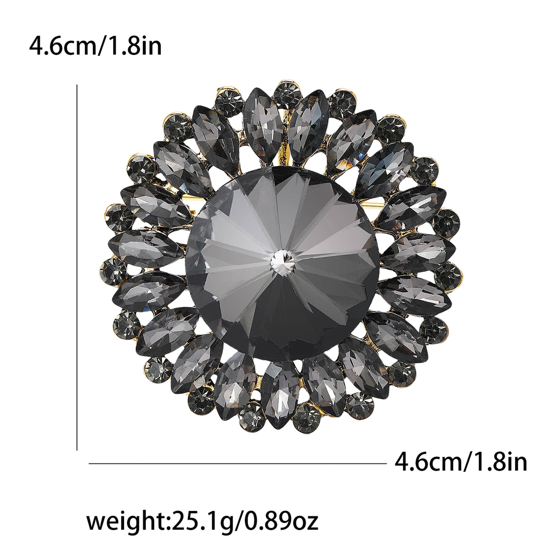 Темперамент сплав полный бриллиант цветок брошь модный женский костюм платье корсаж украшение булавка