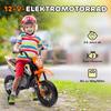 Electric Motorcycle for Kids, 12V Kids Motorcycle with Music, Kids Vehicle with Training Wheels, 3-6 Years, Orange