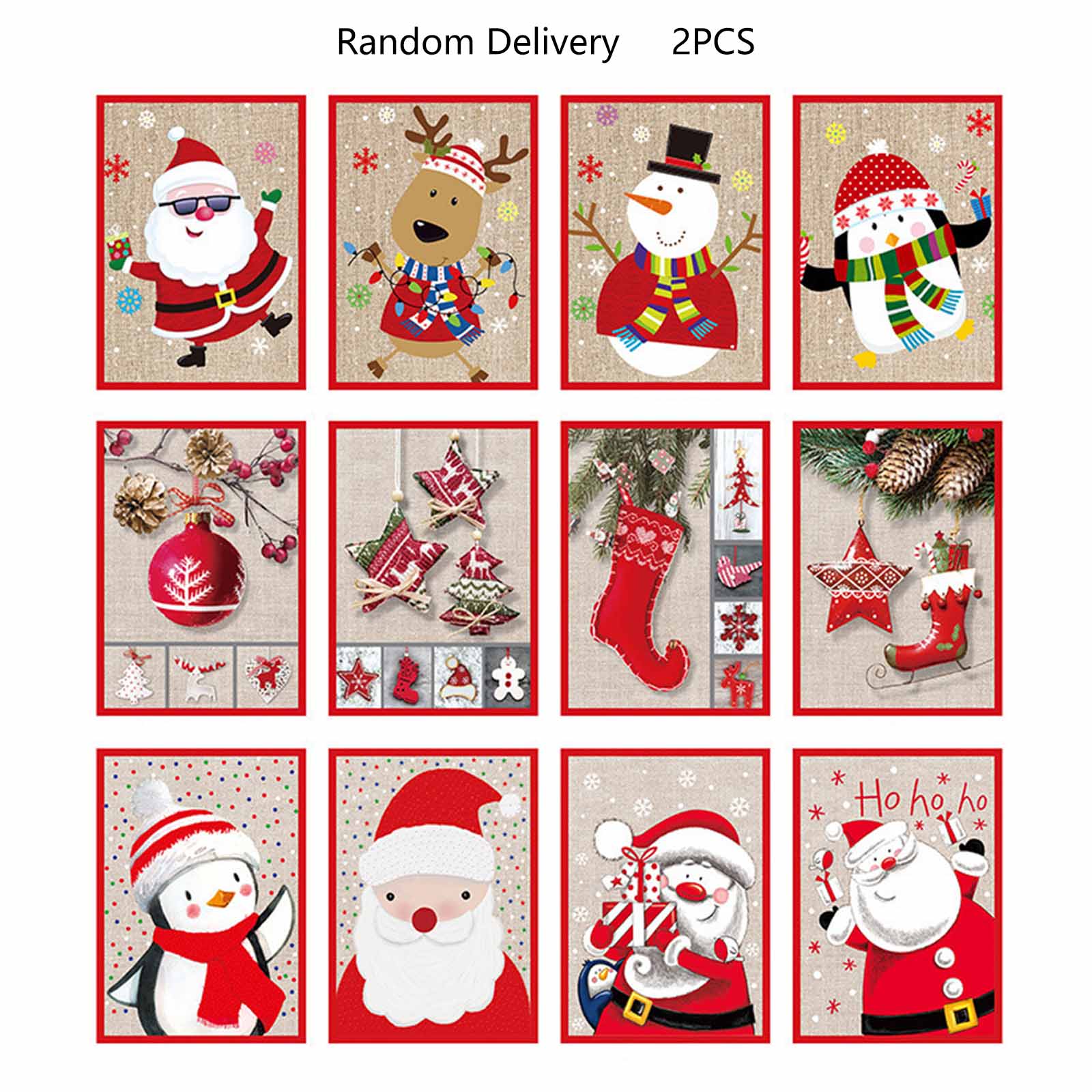 

Веселая рождественская поздравительная открытка с музыкой, набор из 2 ярких звуковых поздравительных открыток для детей, благословение на день рождения