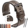 Bracelet de montre Vintage en cuir véritable, 7 couleurs, 18mm 20mm 22mm 24mm, en cuir de vache pour femmes et hommes, bracelet de montre intelligent, accessoires de ceinture
