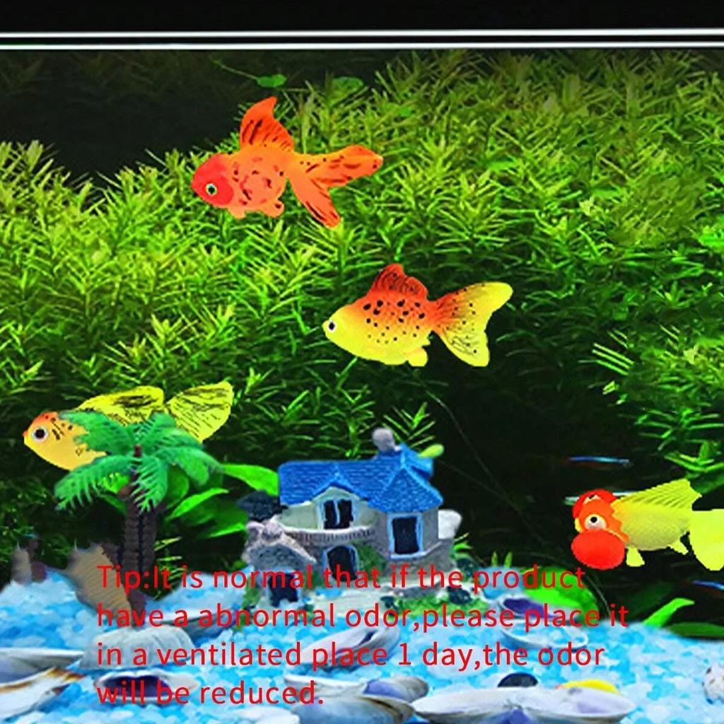 1pc-Aquarium fish tank, artificial luminous fish, realistic moving floating colored goldfish-random color