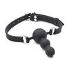 Open Mouth Gag Oral Fiksering av Store Perler Munn Gag Ball Silikonsele med analplugg Dildohodestropp for lesbisk SM Bondage