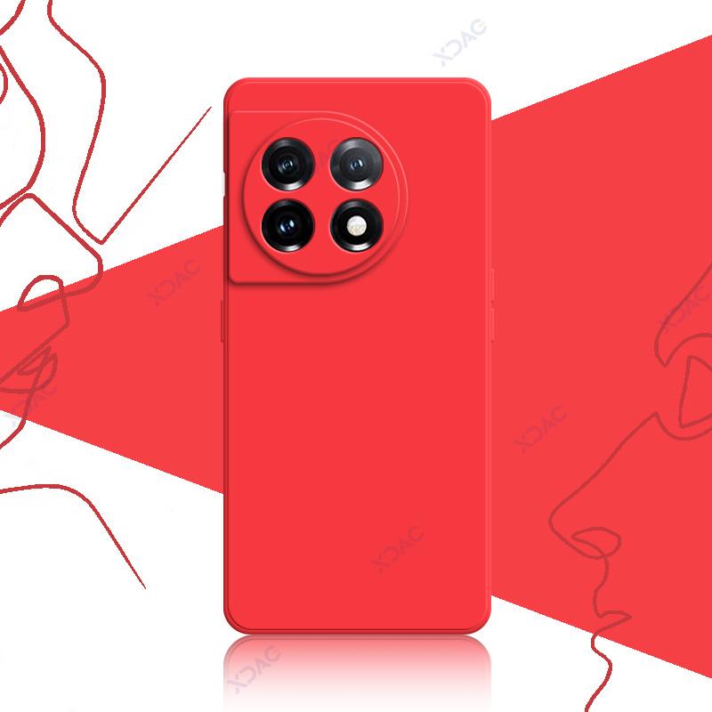 Mobile Phone Case for OnePlus 11 OnePlus11 5G 360 Soft Protector Luxury Square Liquid Silicone Back Cover Anti Fall Bag