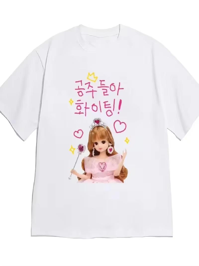 

2026 Unisexs Korean Alphabet Hangul TShirt Casual Oversize Top Daily Wear Blouse Spring Summer Korean Language Learning Apparel 2XL
