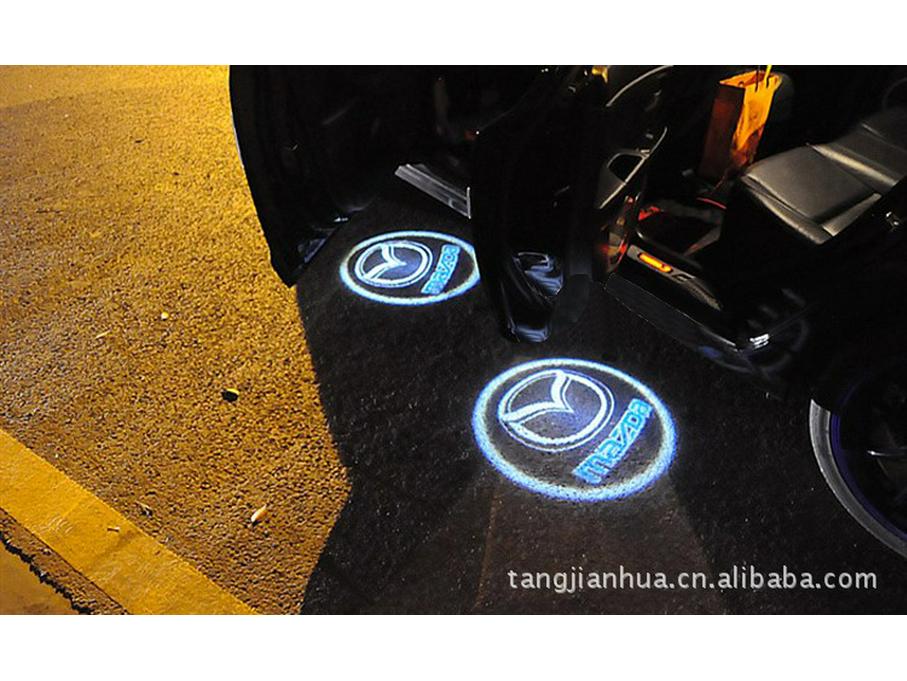 High-Power All-Metal Door Welcome Light for Cars and Motorcycles, 20-40 cm Projection Focal Length
