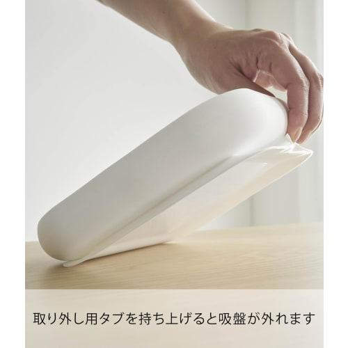 Yamazaki Tower Silicone Baby Food Tray with Suction Cups, White, W18 X D18 X H4.1cm, Dishwasher, Microwave, and Freezer Safe, Non-Tip, Easy To Scoop,
