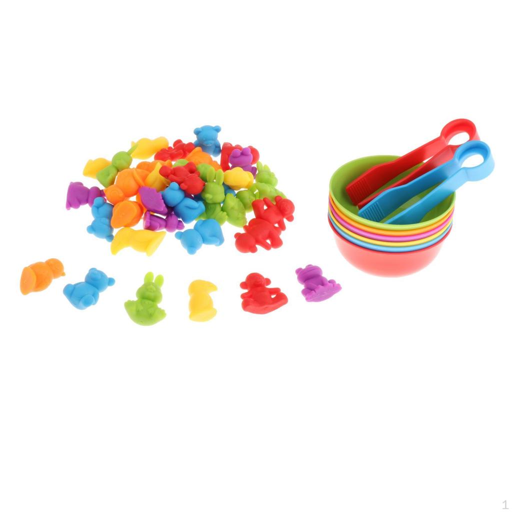 Colorful Sorting Toy with Bowl Counting Educational for Toddler