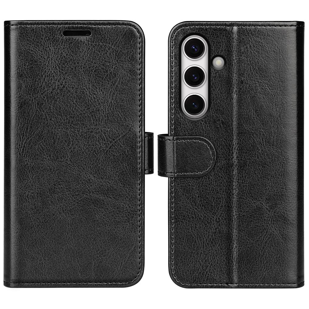 For Samsung Galaxy S24 FE Case Crazy Horse Texture Leather Stand Phone Cover with Wallet