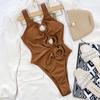 Women's High-End European & American Sexy Cutout One-Piece Triangle Swimsuit