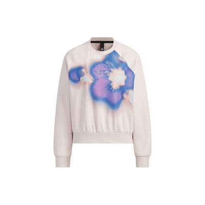 W Wd Sweat Floral Print Sportlich Lässiges Rundhals-Sweatshirt Damen Sweatshirt Pink IM8988
