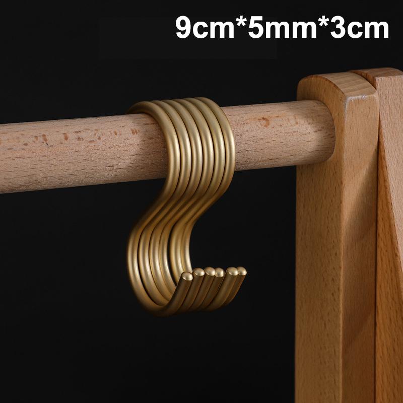 6Pcs Aluminium Alloy S Shape Hooks Practical Kitchen Railing Hanger Hook Clasp Holder Hooks For Hanging Clothes Handbag