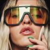 Oversized Sunglasses Women Men  Luxury Brand Designer Vintage Punk Outdoor Riding Sport Goggle Sun Glasses