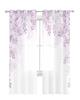 Plant Vine Purple Flower Sheer Curtains Living Room Window Tulle Curtains For Bedroom Kitchen Home Decoration Voile Drapes