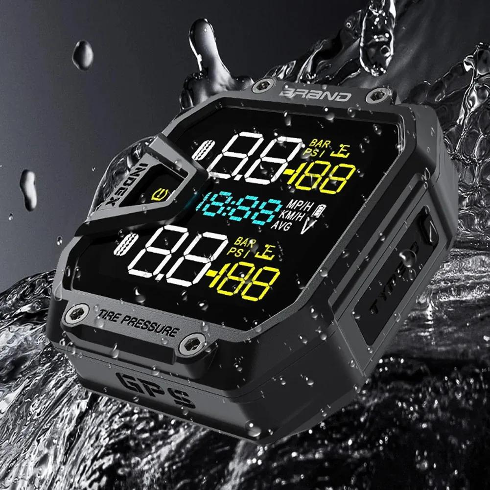 TPMS Motorcycle Tire Pressure Monitoring System With Exteral Sensors Smart Tyre Alarm Kit Universal Motorbike Accessories