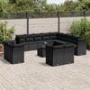 VidaXL Garden Lounge Set with Cushions 14 Pcs Black Wicker 3218555