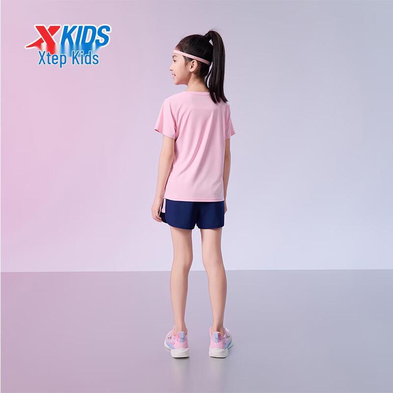 Xtep Girls' Quick-Dry Short Sleeve Knit Set