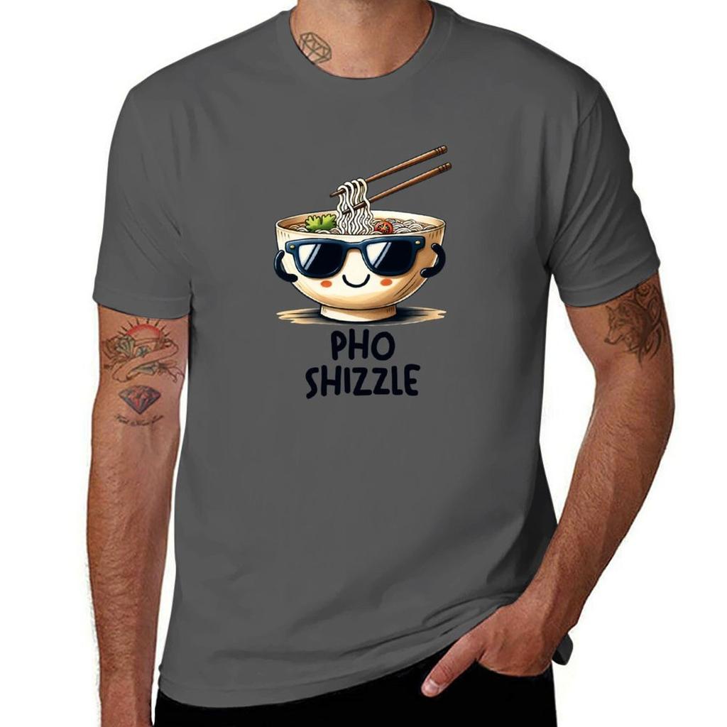 Pho Shizzle Noodle Cool TShirt Fashion Print Casual Short Sleeve