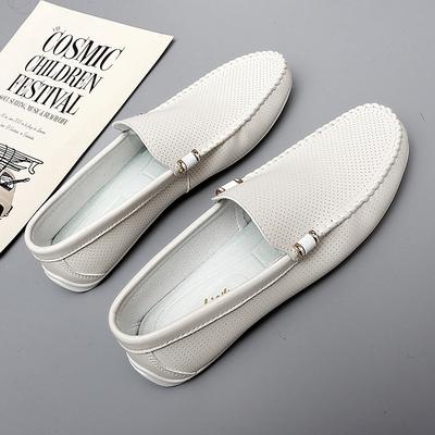Men's Doudou Shoes Driving Shoes Flat Lazy Leather Shoes Spring and Summer Cover Foot Casual Fashion Shoes