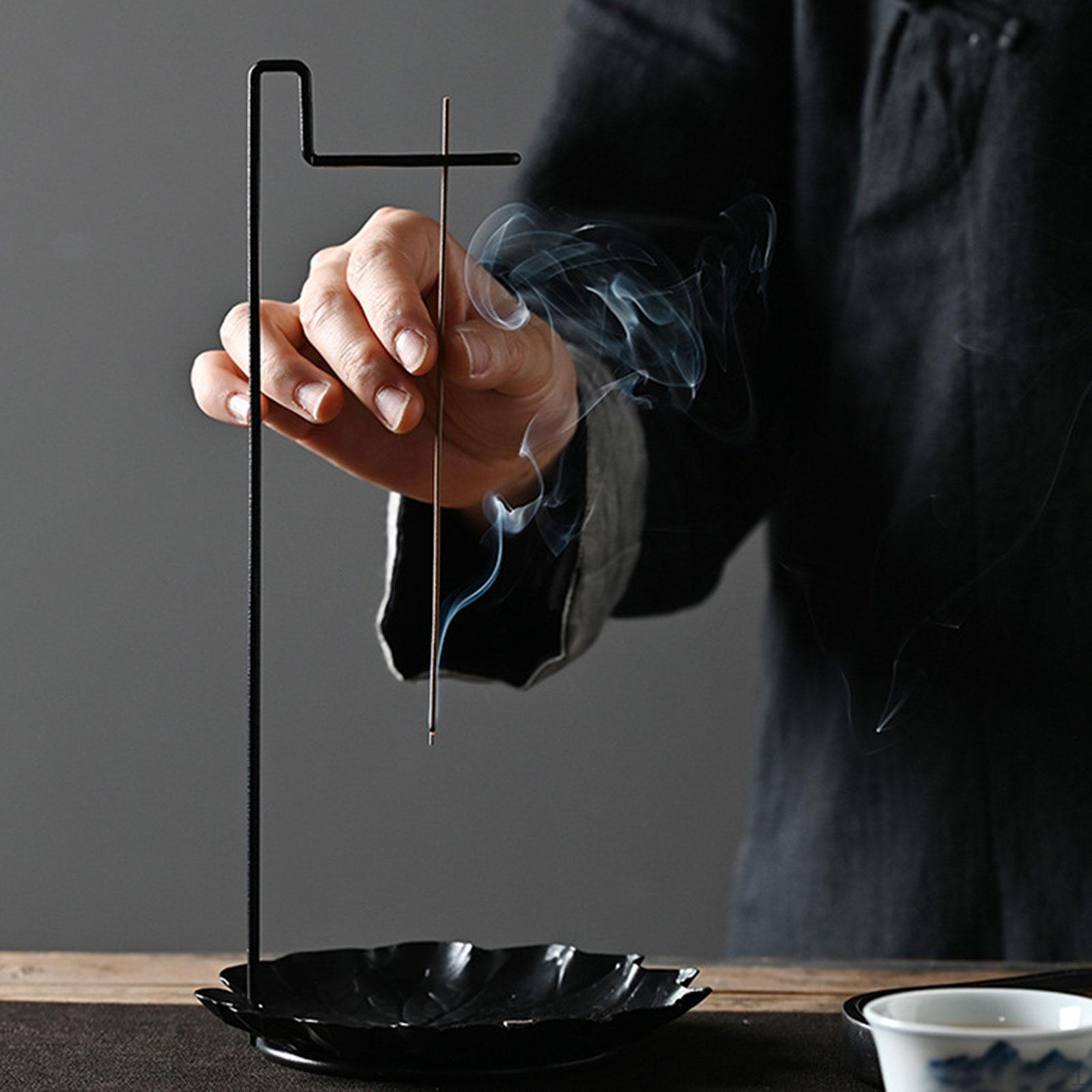 

Incense Holder for Sticks Iron Multipurpose with Lotus Bottom Tray Ornament Burner