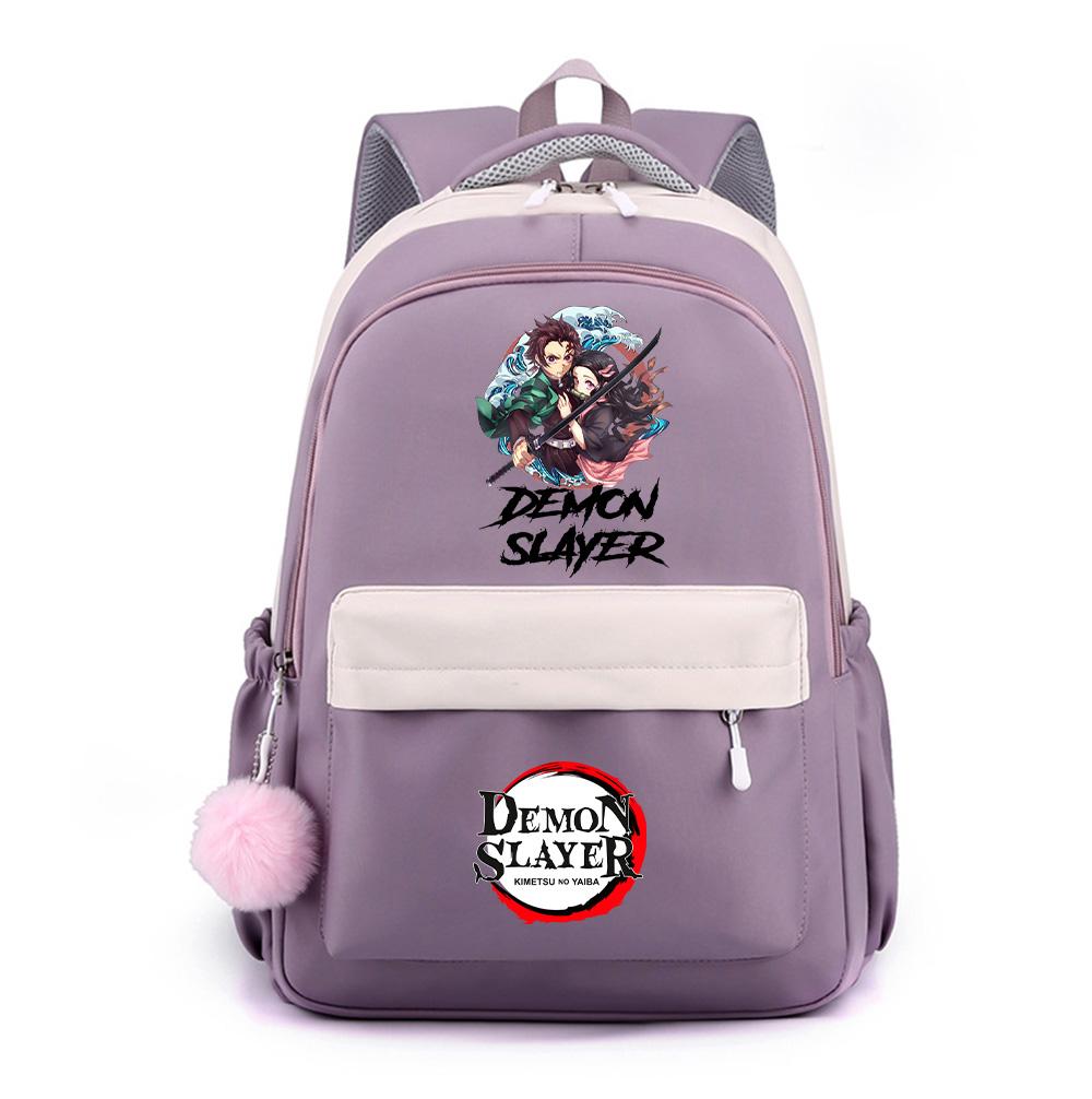 Anime Demon Slayer Printed Backpack for Teenger Student Large Capacity Waterproof Schoolbag Bookbag Women Travel Bag Gift