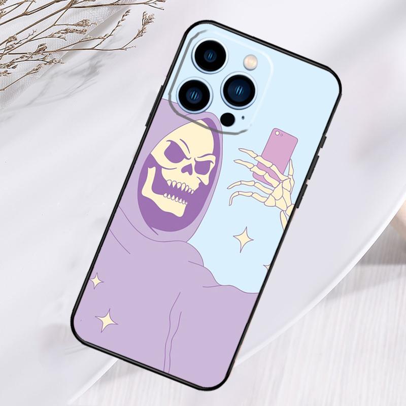 Reaper Skull Skeleton Phone Case For iPhone 17 Pro Max 16 15 13 12 11 14 Pro Max Plus 13 12 Mini 16e 17 Air Cover
