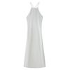 Spring 2025 Women's European & American Style Satin Slip Dress with Slimming Back Detail