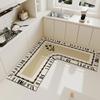 Carpet for Kitchen Pvc Floor Mat L-shaped Rug Soft Diatom Mud Absorbent Foot Mats Non-slip Water-absorbent Home Decoration