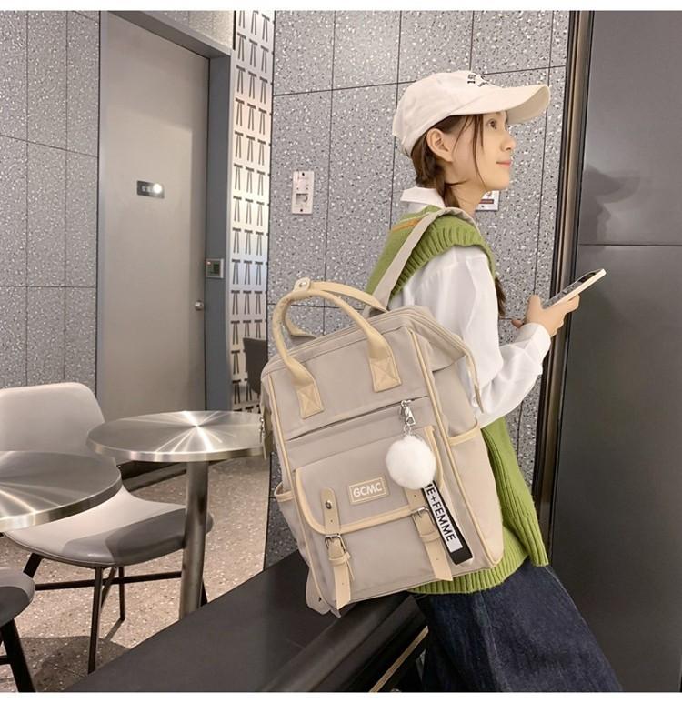 Large Capacity High Fashion Nylon Backpack For Girls With Computer Insert Pocket
