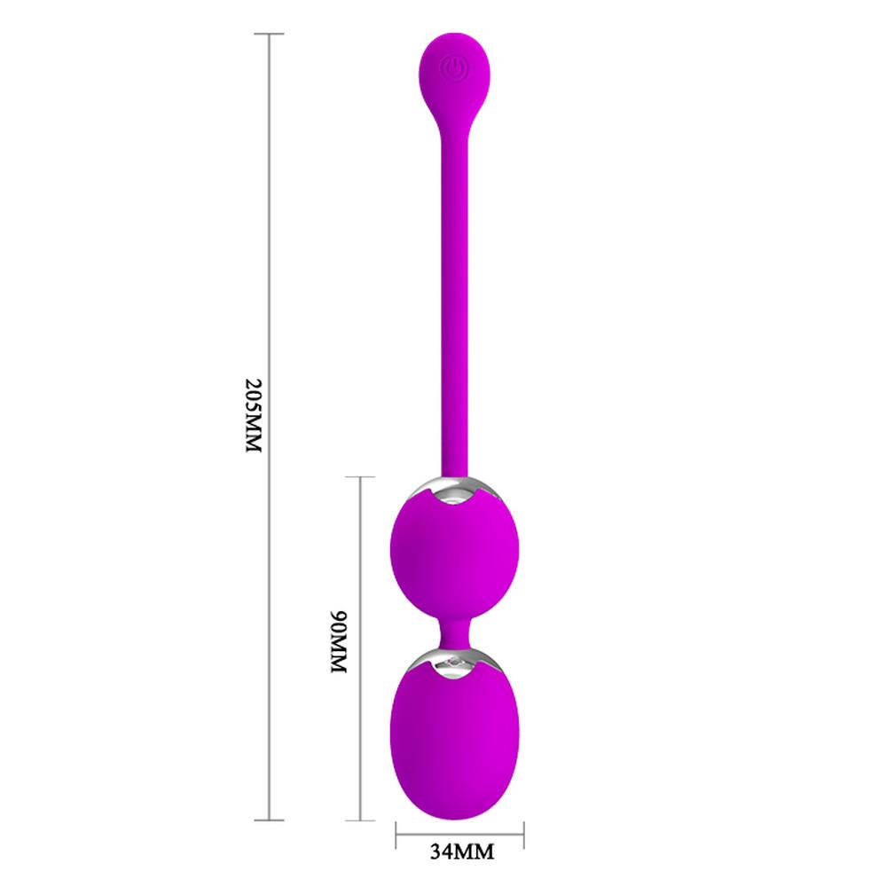 Wiederaufladbarer Eiervibrator 12 Modi Vibration Vibrierendes Ei Doppelte Eier Vaginalmassagegerät