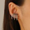 Luxury Multilayer Zircon Ear Cuff Faux Earrings for Women Vintage C-Shape Fake Piercing Earcuff Fashion Party Jewelry Gifts