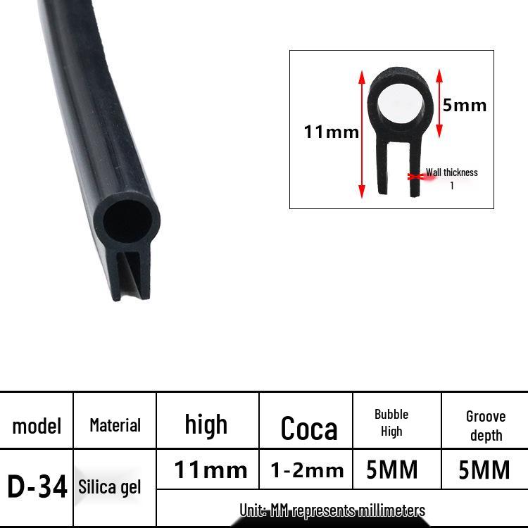 U-Shaped Waterproof Anti-Collision Dustproof Electrical Cabinet Rubber Seal