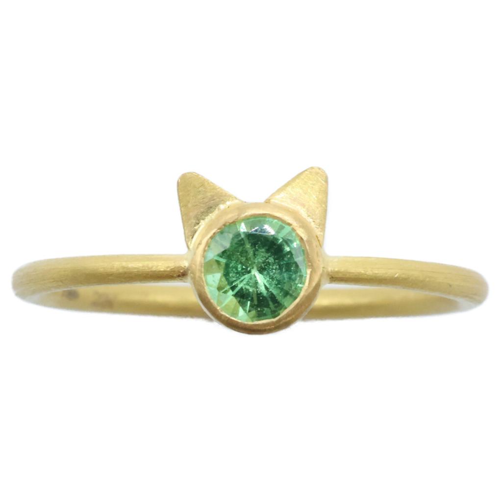 Marie-Helene de Taillac 22KYG 0.21ct Peridot Little Cat Ring ring Yellow GoldUsed