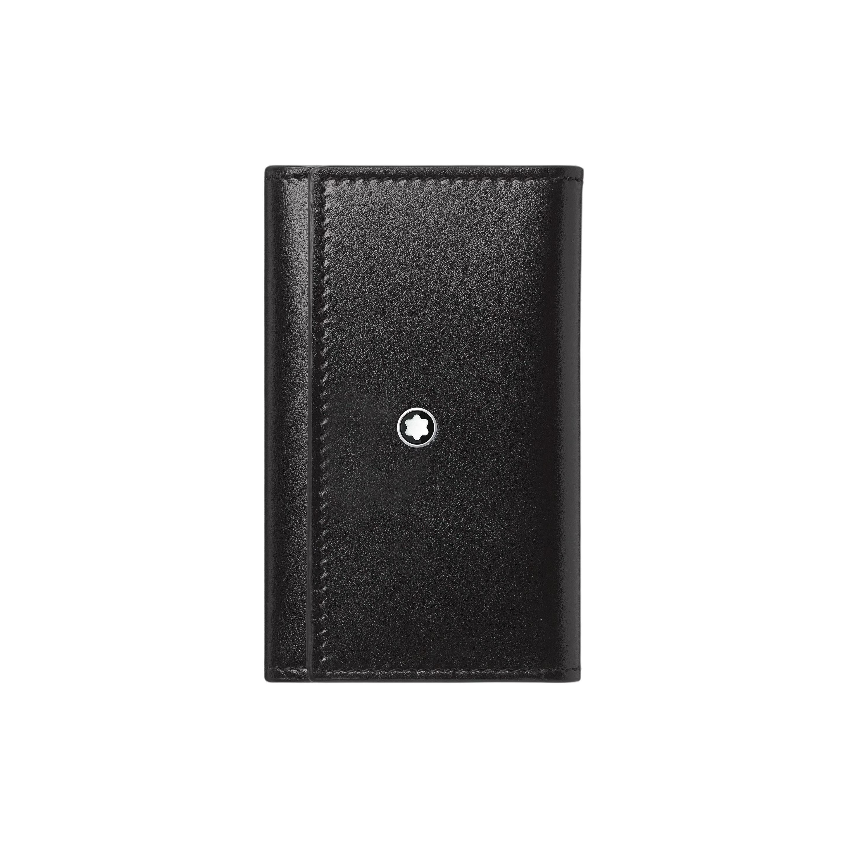 

Montblanc Meisterstück Hexagonal White Star Logo Snap Closure Grain Leather Key Pouch Men accessories Black 198346 Gift Set(Basic Set+Box+Shopping Bag)