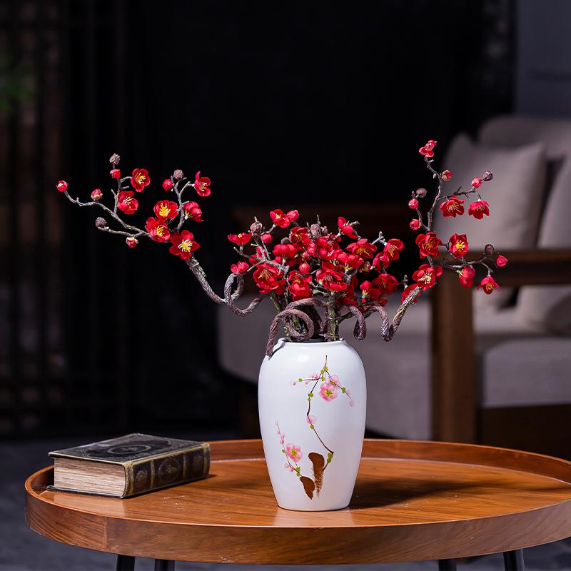 Modern Minimalist Ikebana Ceramic Vase for Living Room and Cabinet Decoration