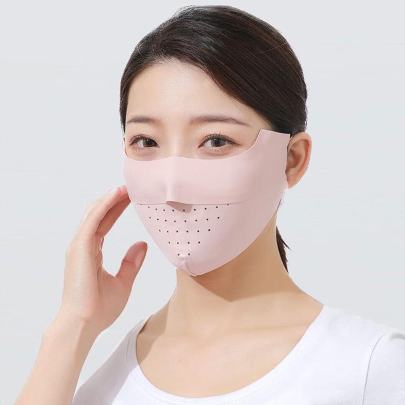 High-Value 3D Ice Silk Eye Corner Care UV Protection Mask for Women - Breathable & Seamless Summer Sun Shield