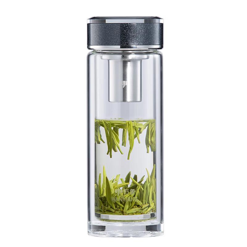 WANXIANG Silver Ion Antibacterial Double-Layer Tea Cup av12l лунный серебристый 360 мл