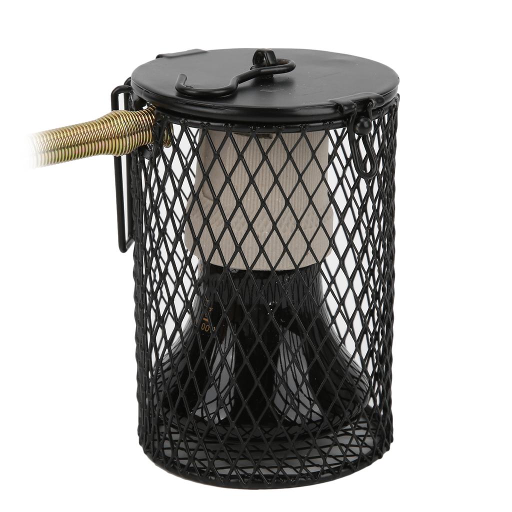 E27 Reptile Heating Lamp Kit Black Ceramic Heat Emitter Kit for Turtles Lizards Coop 100WUS Plug