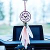 Mini Traumfänger Auto Anhänger Zubehör Innenausstattung für Mädchen Feder Spiegel Hängender Anhänger Wohnkultur Glücksauto Ornament Geschenke