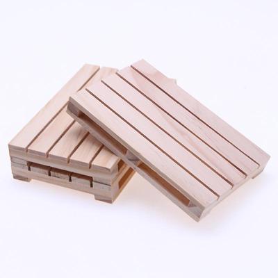 Mini Wooden Tray & Coaster Set - Heat-Resistant, Hollow Design, Solid Wood Accessory