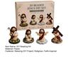 DIY Christian Beading Kit, 3D Beaded Jesus Virgin Mary Figurines Craft Set, Religious Figure Bead Art Kit for Adults Christian Gifts