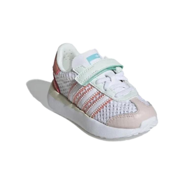 Adidas Originals Country Xlg Comfortable Breathable Low-Top Walking Shoes Baby Shoes White Brown Purple JH6368