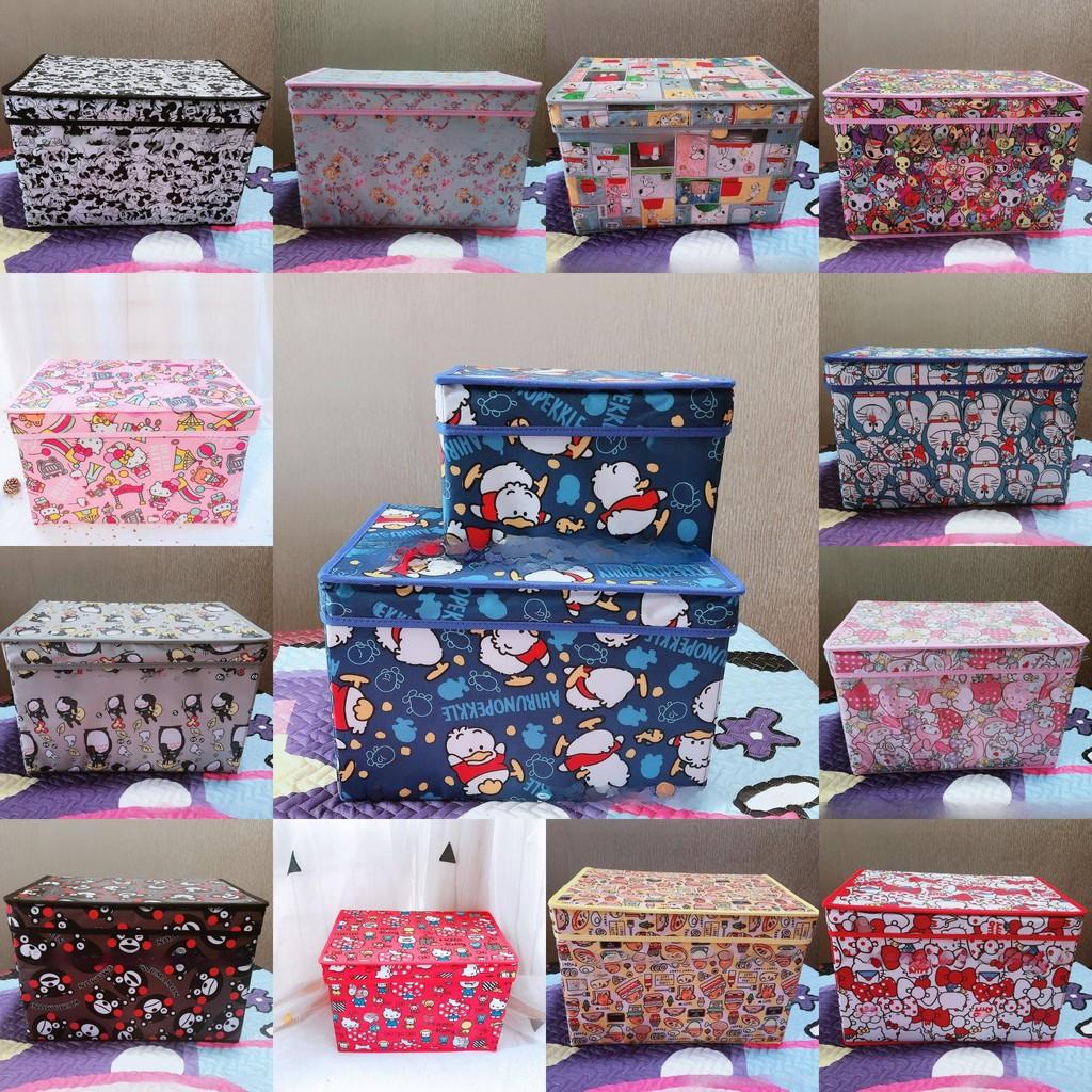 Cartoon Fabric Storage Organizer With Hello Kitty Kuromi Print Design For Living Room And Dorm Use