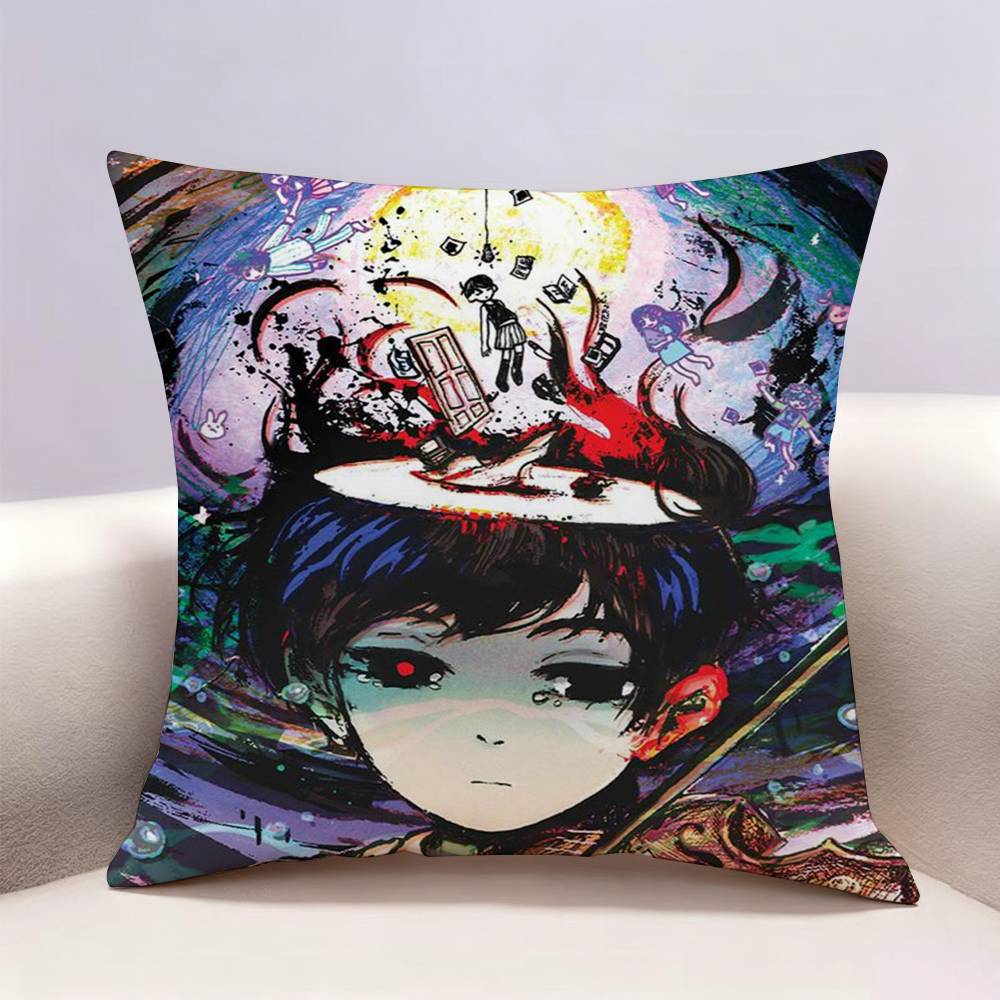 OOmori Game Doublesided Print Pillow Case Pattern Printed Pillowcase For Living Room Sofa Cushion Cover