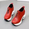 Black Women Sneakers with Platform Wedge Sneakers Women Shoe Casual Lady Vulcanized Shoes White Height Increase Shoes Women