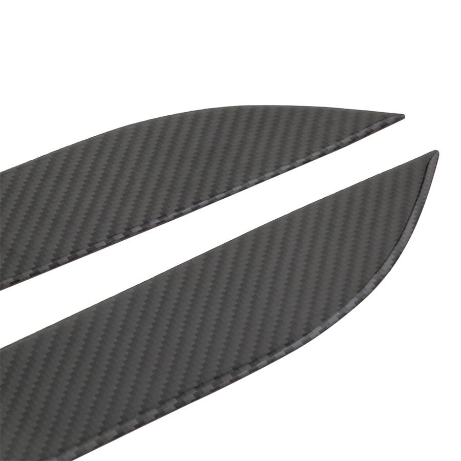 Car Real Carbon Fiber Headlight Eye Lid Cover Eyebrow 1 Pair For 2003-2009 350Z
