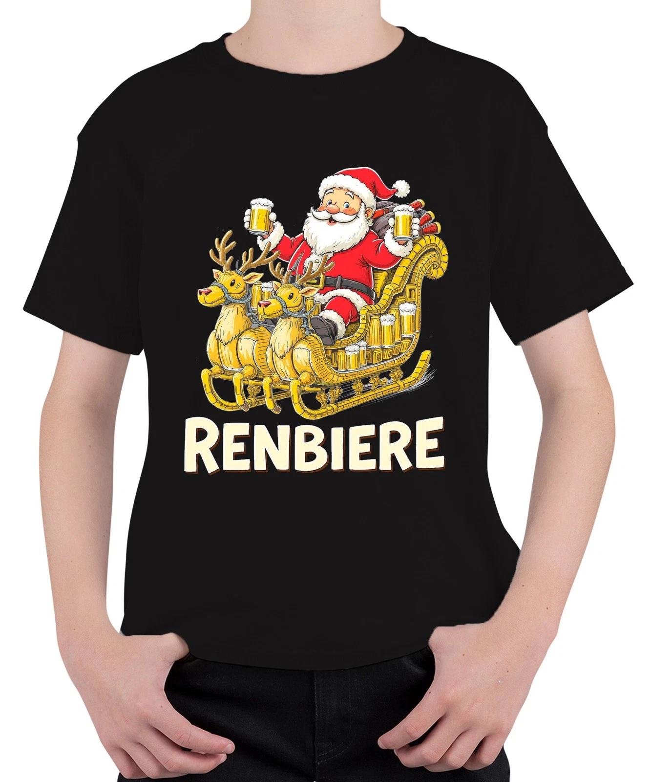 RENBIERE Lustiges Weihnachten Bier Rentier Santa Geschenk Party Unisex Kinder T- XXL